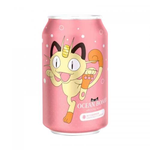 Ocean Bomb - Pokemon Meowth Peach Flavour Sparkling Water 330ml